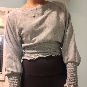 Out From Under Smocked Raglan Pullover Sweatshirt